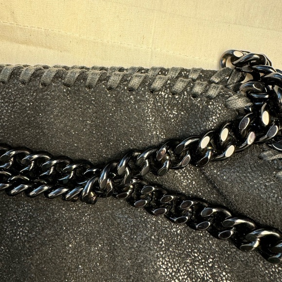 Stella McCartney Falabella black faux brushed leather bag with black straps - Picture 12 of 13